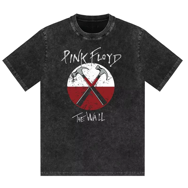 T-shirt pour homme Floyd Rock Pink Delayed Washed