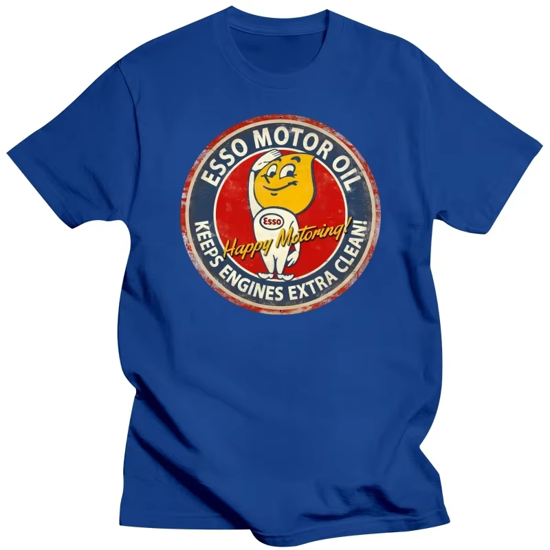 T-shirt logo Esso, rétro, gazole