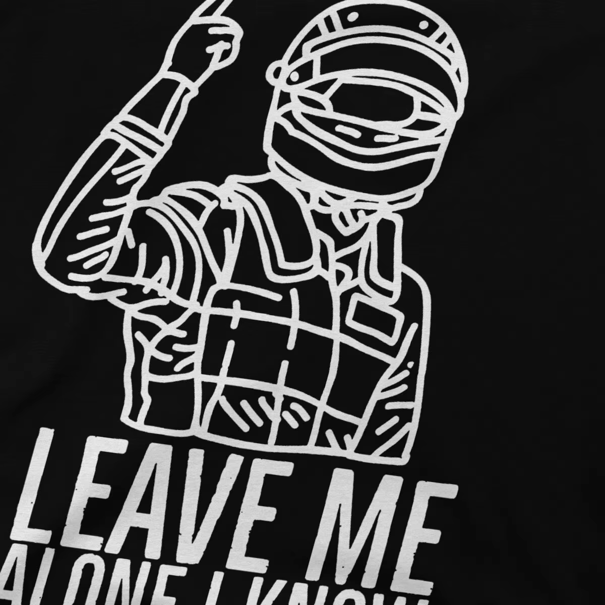 Laissez-moi seul Kimi Raikkonen Racer F1 formule 1 t-shirt gothique col rond