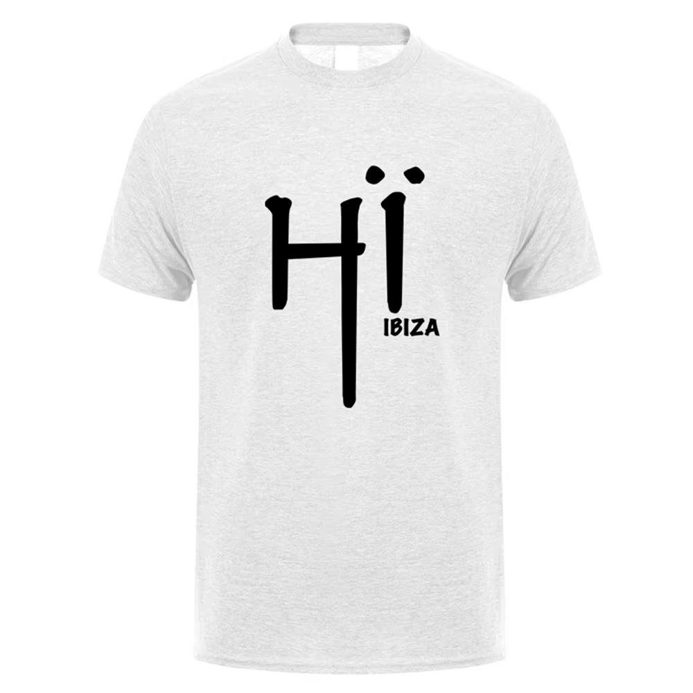 Hi Ibiza T Shirt été hommes coton manches courtes Hi