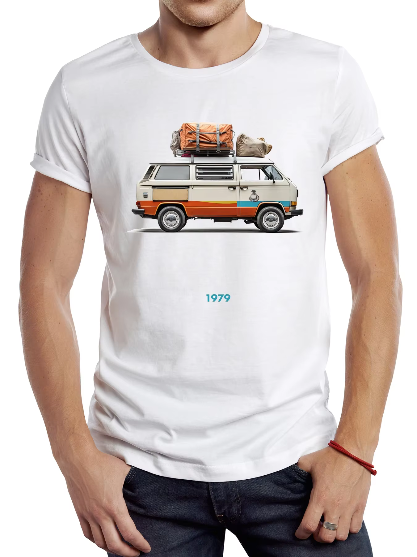 SPAPEX Vintage camping-car hommes t-shirt décontracté Van vie mâle hauts Hipster rétro Camper Bus paquet imprimé t-shirt