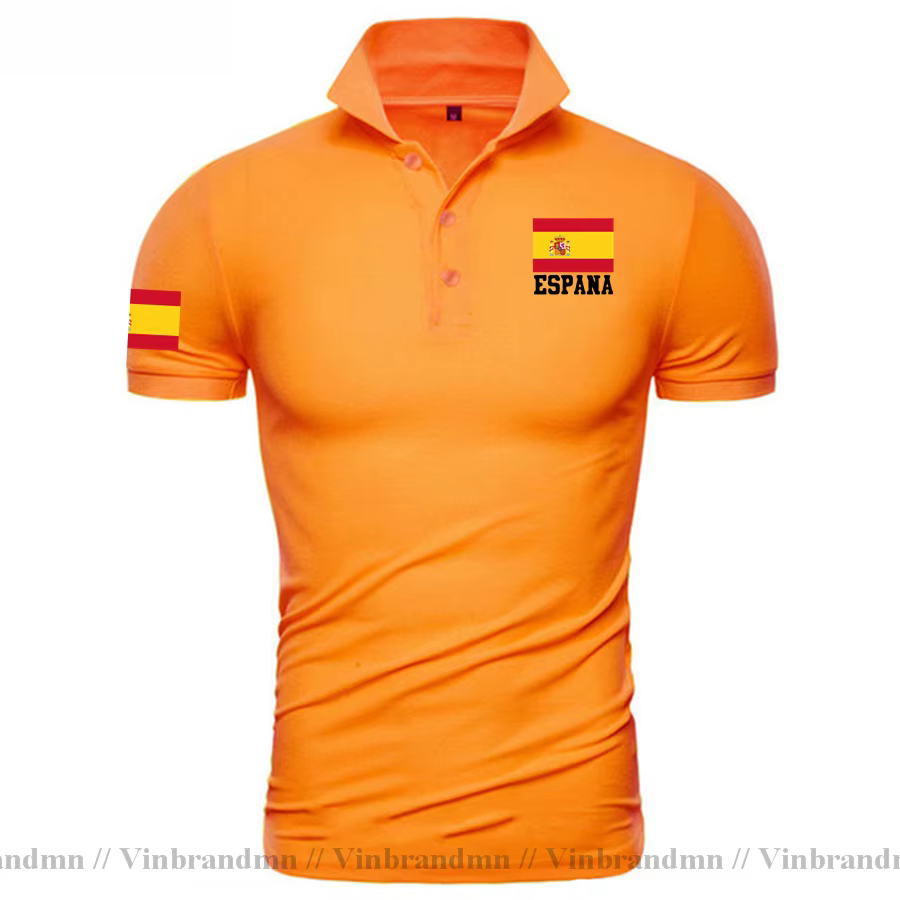 Espagne drapeau conception Polos hommes nouvelle mode chemise