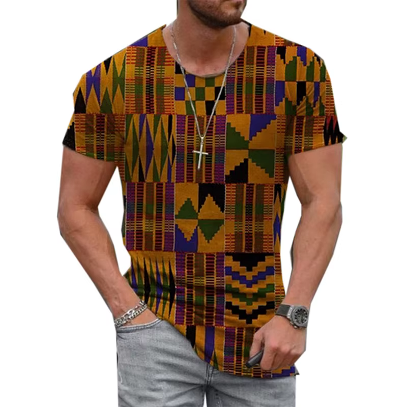 T-shirts graphiques africains Art abstrait coloré impression 3D hommes femme T-shirt vacances Streetwear Harajuku