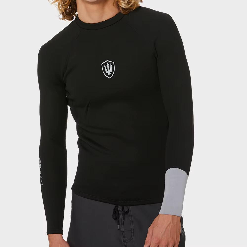 Rash Guard Vêtements de Surf Vêtements à Manches Longues pour Hommes Protection Uv T-Shirt de Natation Camiseta Surf Plongée Rashguard Chemises de Plage