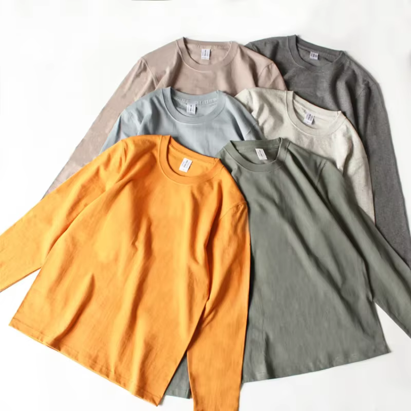 T-shirt manches longues à col rond pour homme