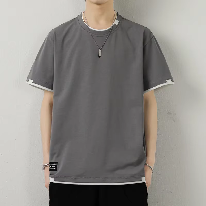 T-shirt décontracté en coton imprimé pour homme – Léger