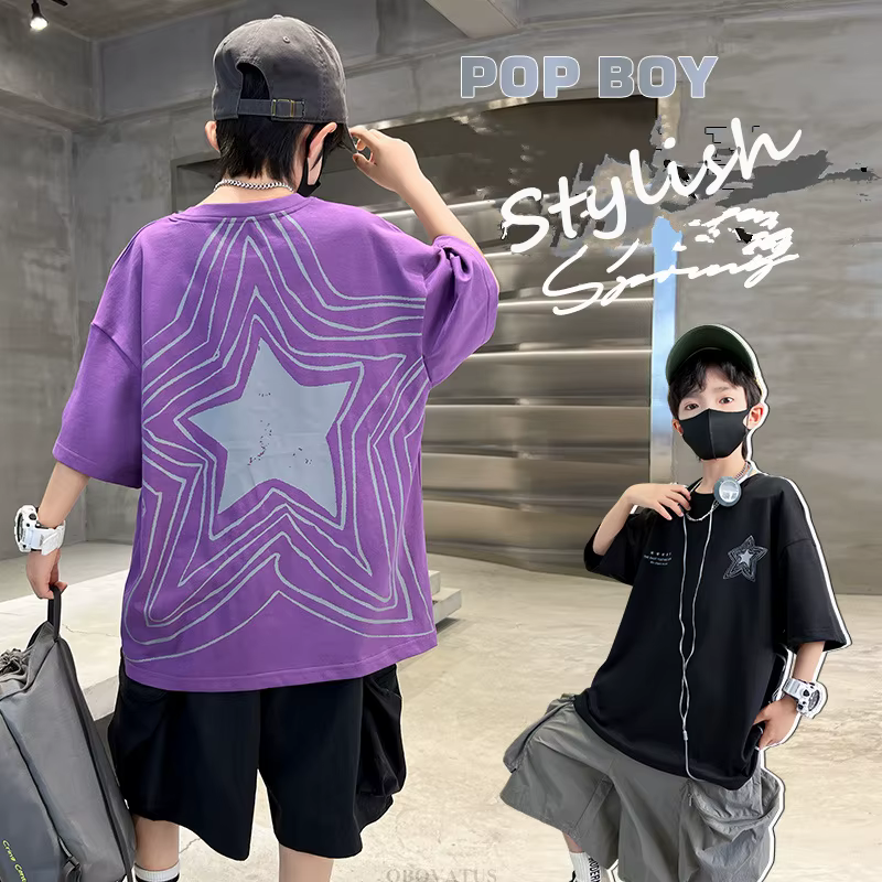 Été garçon vêtements de luxe T-shirt pour Tween enfant nouveau décontracté à manches courtes