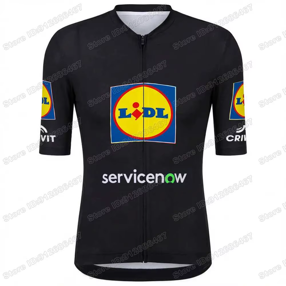 Maillot de Cyclisme Équipe Lidl 2026 Blanc et noir