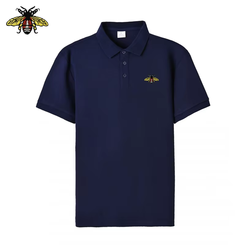 Polo brodé abeille pour homme EUR – Nouveau produit de haute qualité
