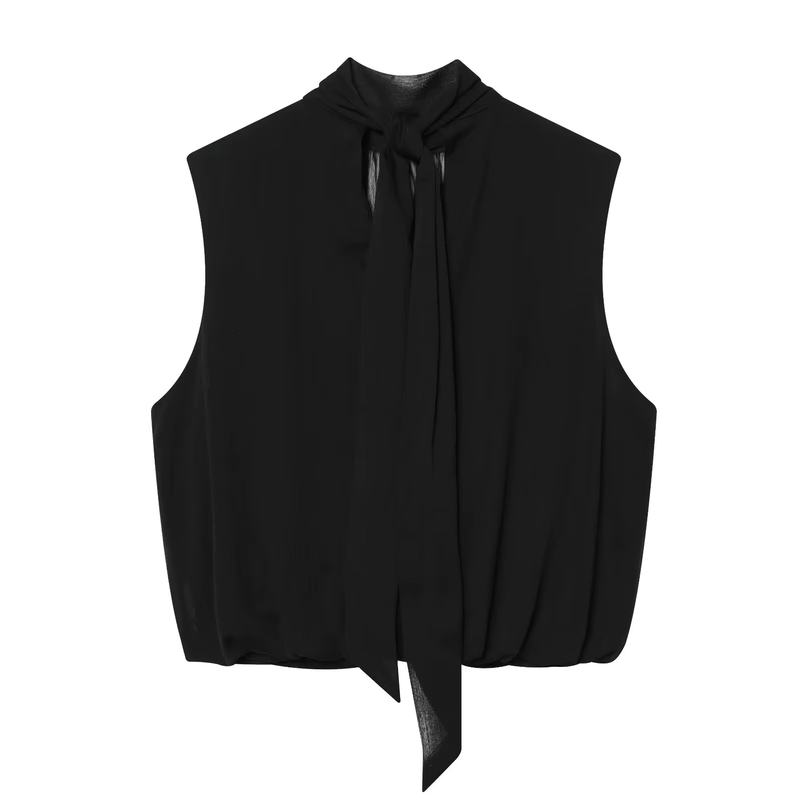 Débardeur drapé à col roulé pour femme