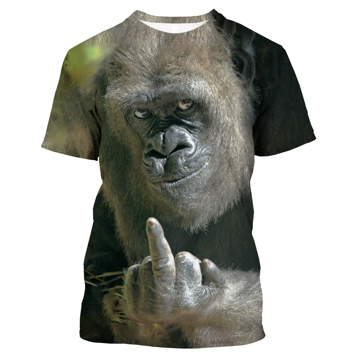 Nouvelle mode parodie gorille Fun singe 3D imprimé T-shirt hommes et femmes été décontracté à manches courtes Animal petit haut