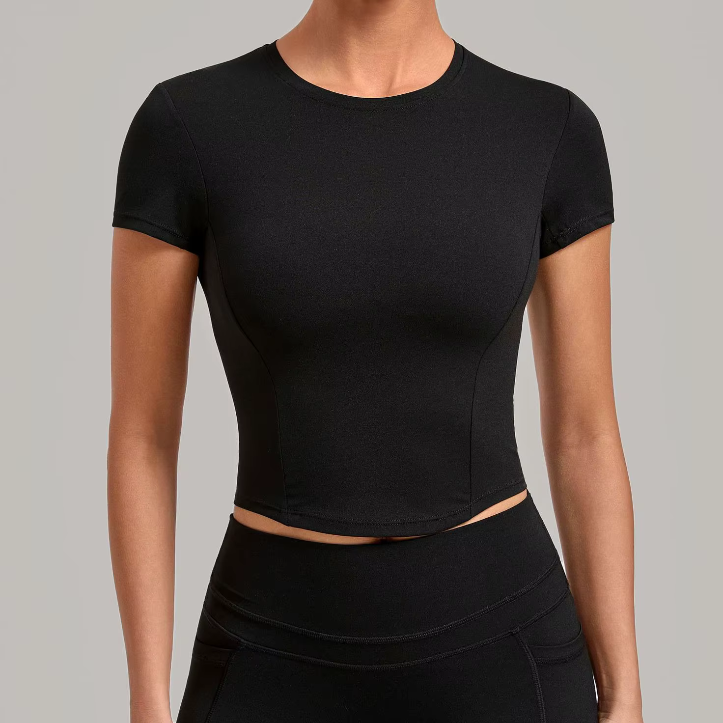 T-shirts pour femmes 2026 Nouveaux hauts de sport professionnels pour femme Vêtements à manches courtes Crop Top Yoga