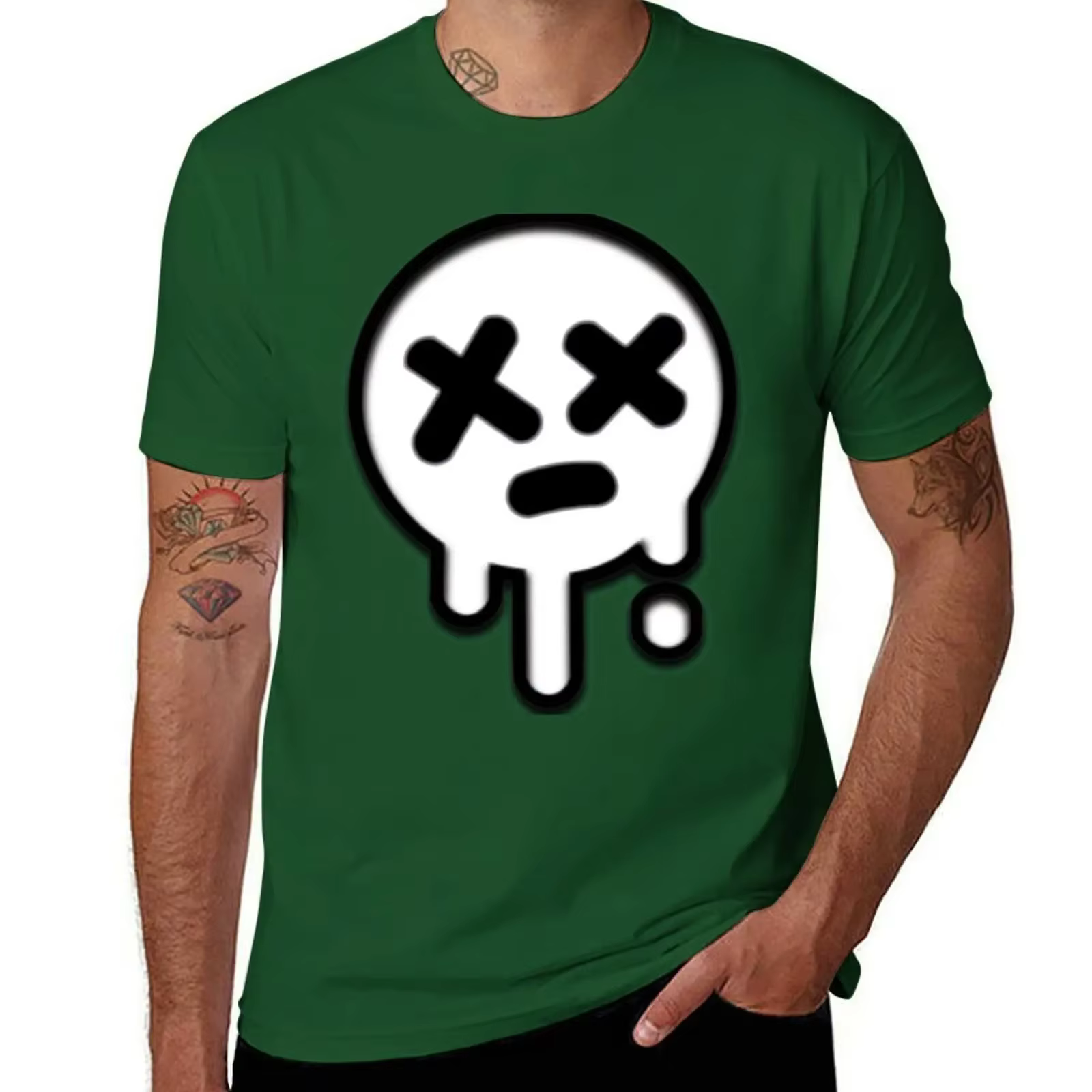 Vêtements esthétiques unis t-shirts pour hommes mauvais Logo aléatoire T-Shirt surdimensionné graphique