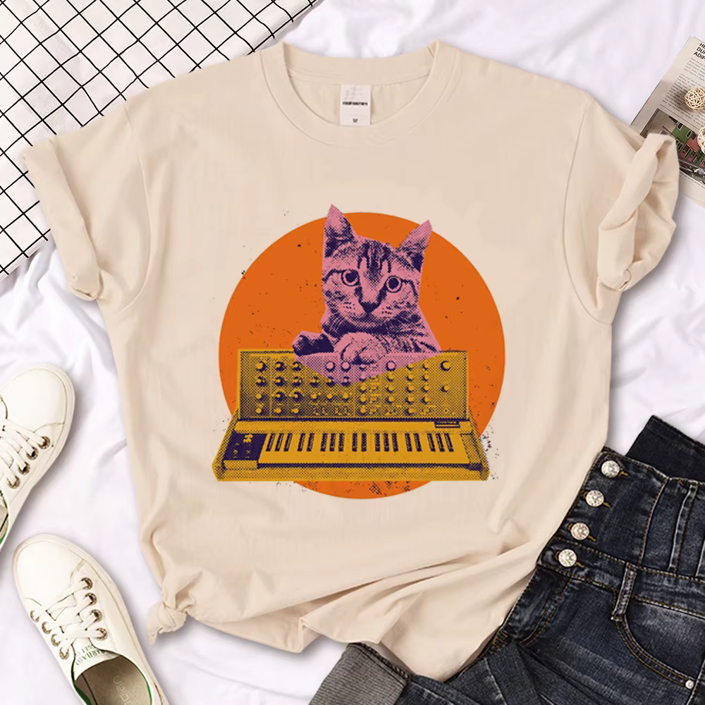 Techno t-shirt femmes designer bande dessinée graphique