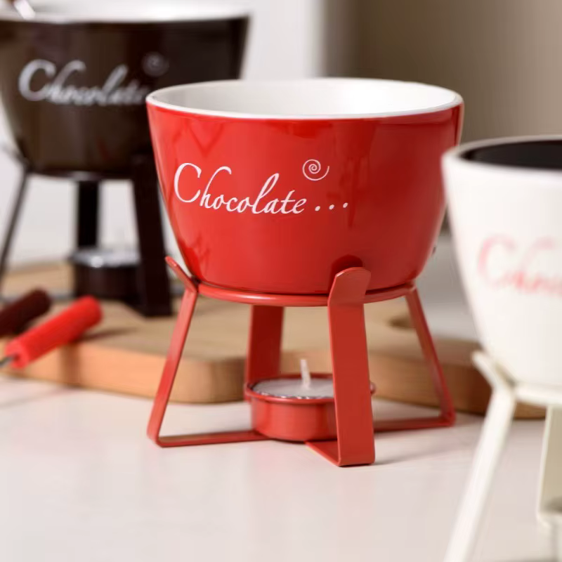 Pot à Fondue au chocolat en céramique
