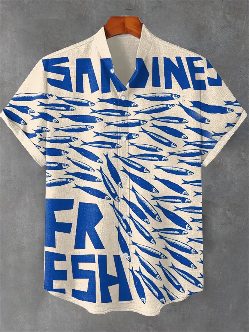 Chemise hawaïenne samouraï pour hommes