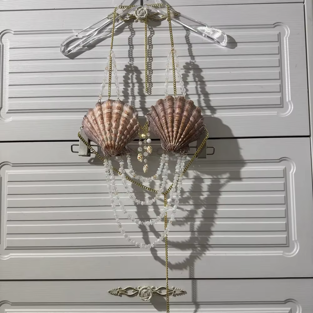 Haut de Bikini à col en coquillage pour femmes