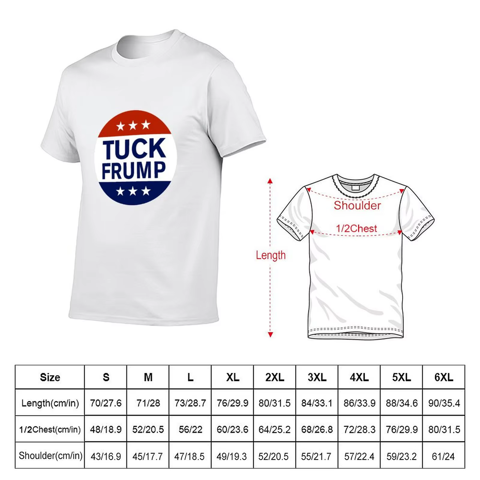 T-shirt Tuck Frump à motif artistique imprimé, haut décontracté