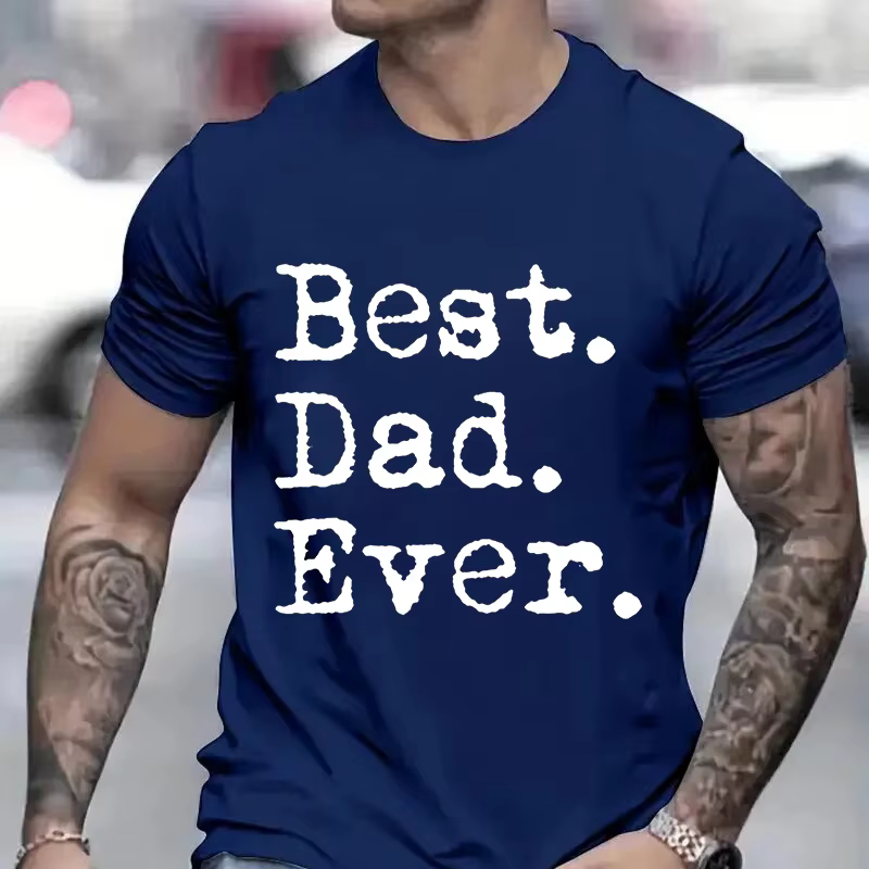 Meilleur papa jamais T-shirt pour hommes père famille mari grand-père drôle cadeau d'anniversaire graphique Streetwear