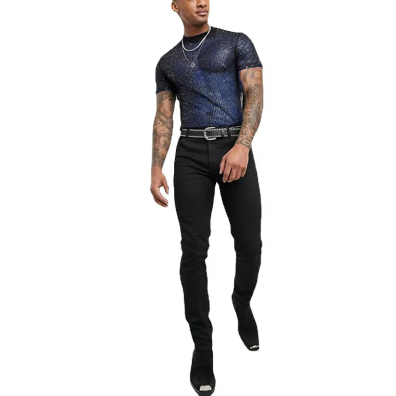 T-shirt à Manches Courtes en Maille pour Homme