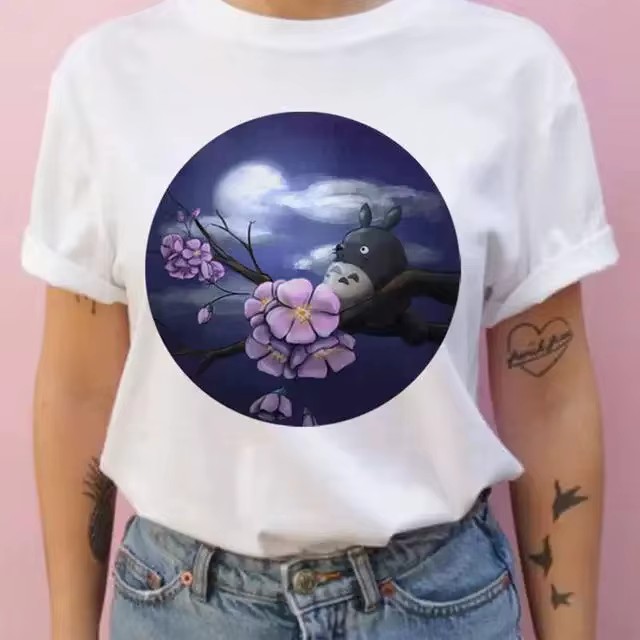 T-shirt décontracté à manches courtes et col rond pour hommes et femmes