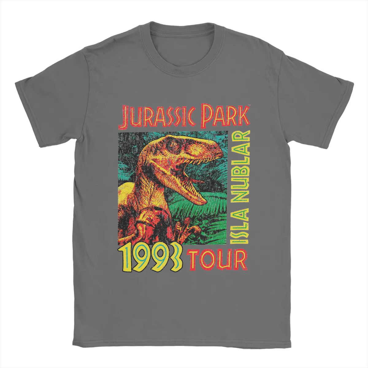 T-Shirts pour hommes Jurassic Park 1993 Tour imprimé nouveauté solide coton