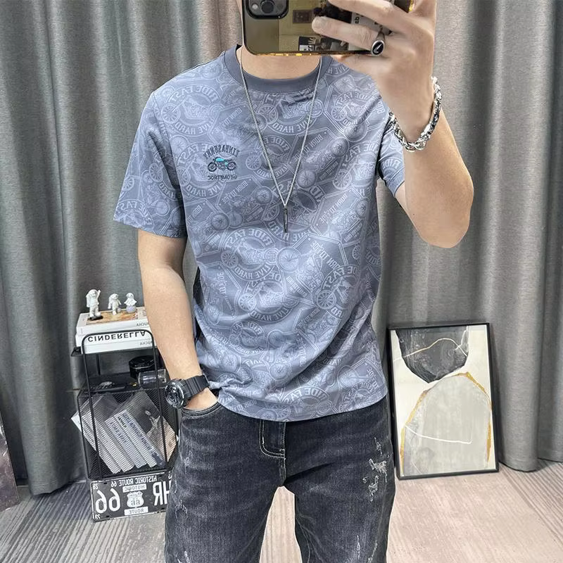 T-shirt d'été à manches courtes et quarts pour homme
