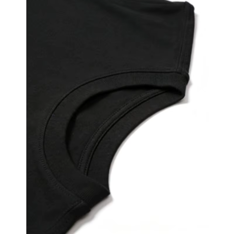 T-shirt unisexe en coton noir