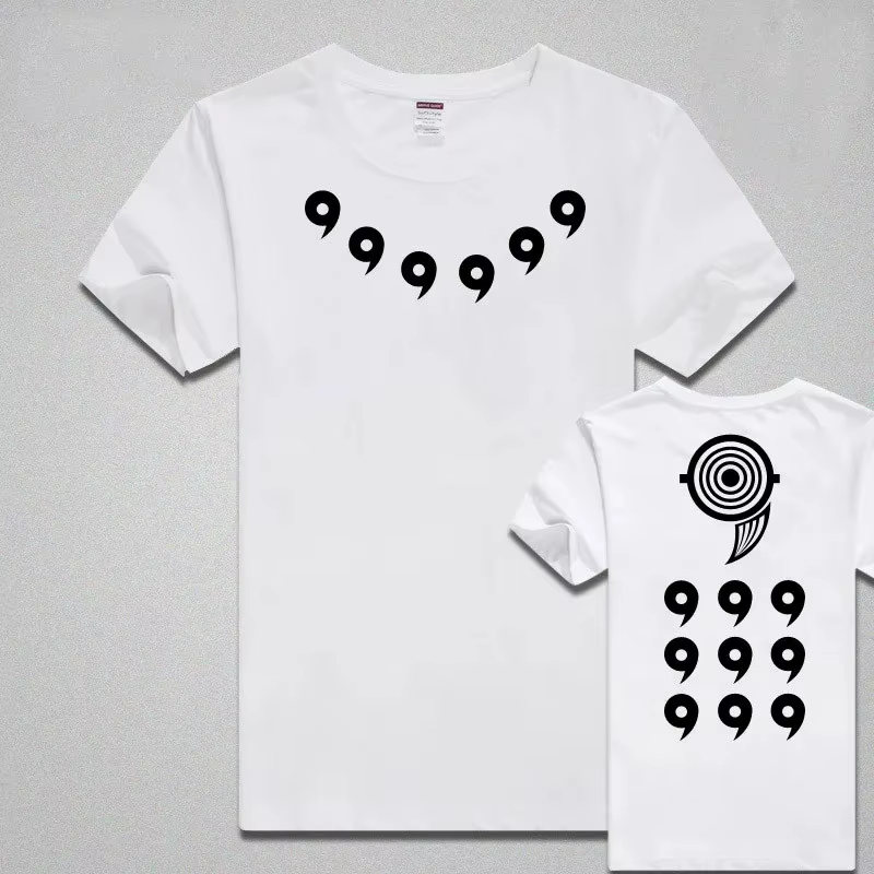T-shirt avec symbole d'anime Naruto pour hommes et femmes