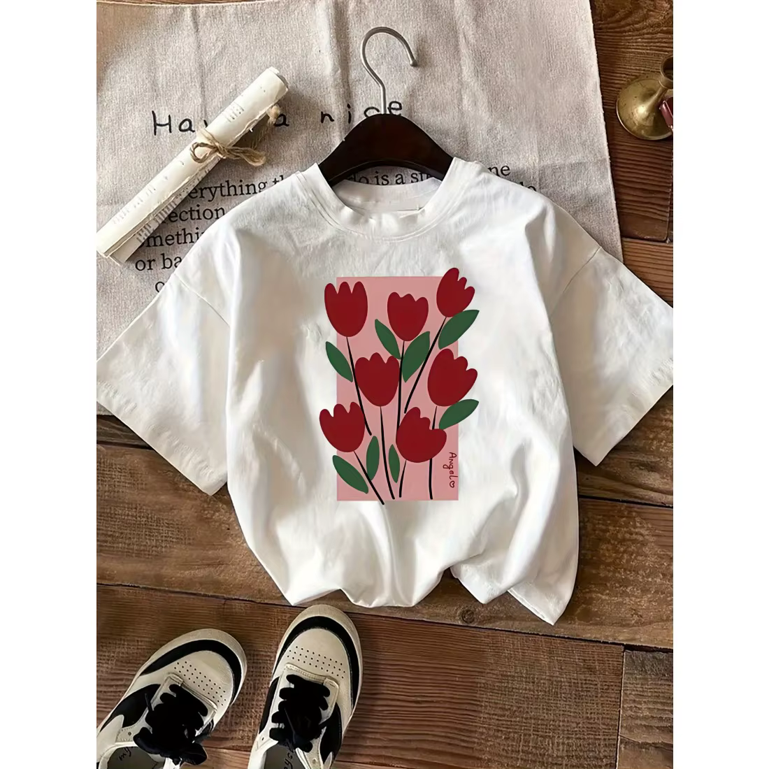 T-shirt à col rond pour enfants