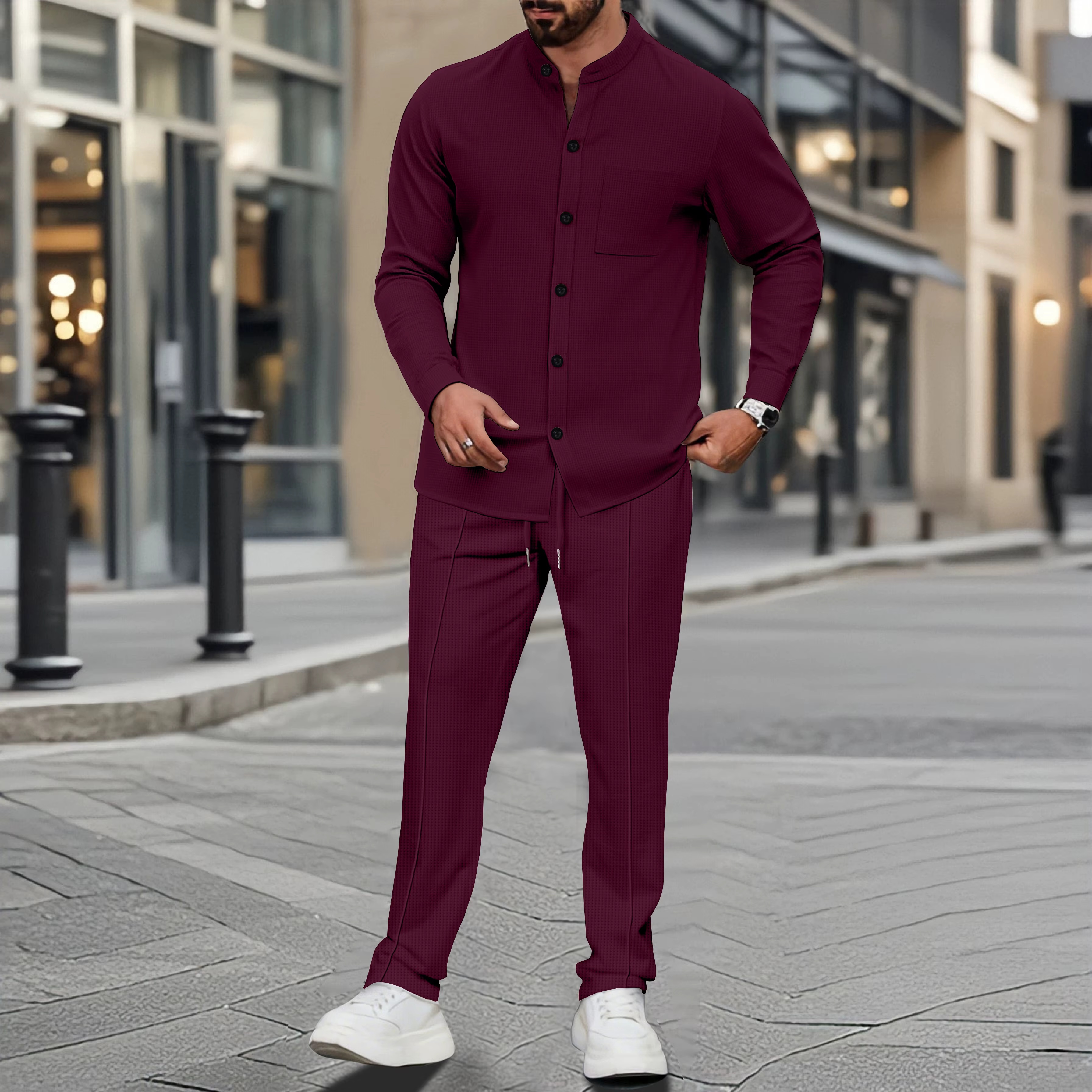 Chemise gaufrée pour homme