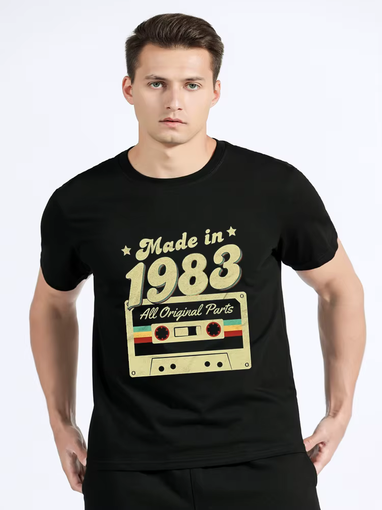 T-shirt graphique en coton pour hommes