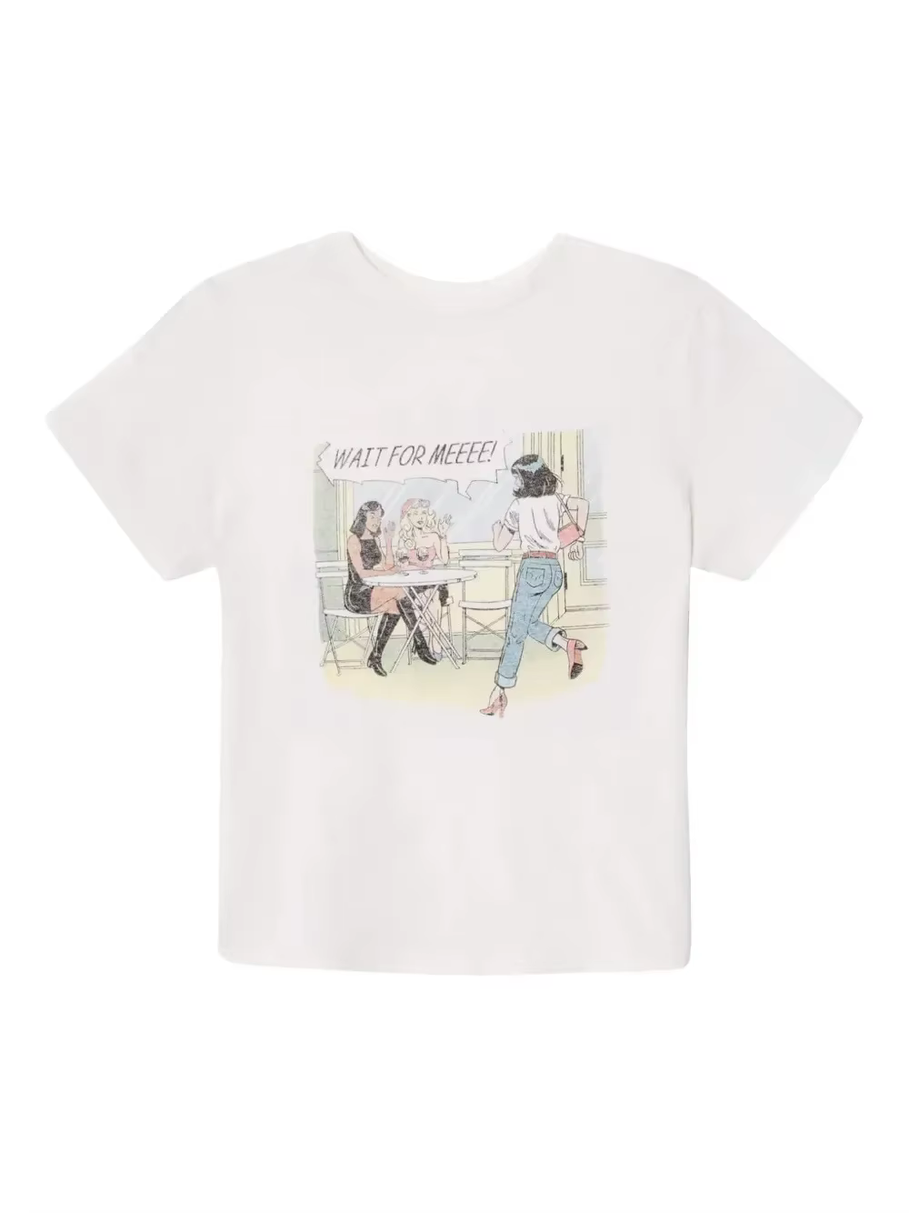 T-shirt en coton pour femme, nouvelle collection été 2026, manches courtes, col rond, imprimé personnage de dessin animé, haut polyvalent pour femme