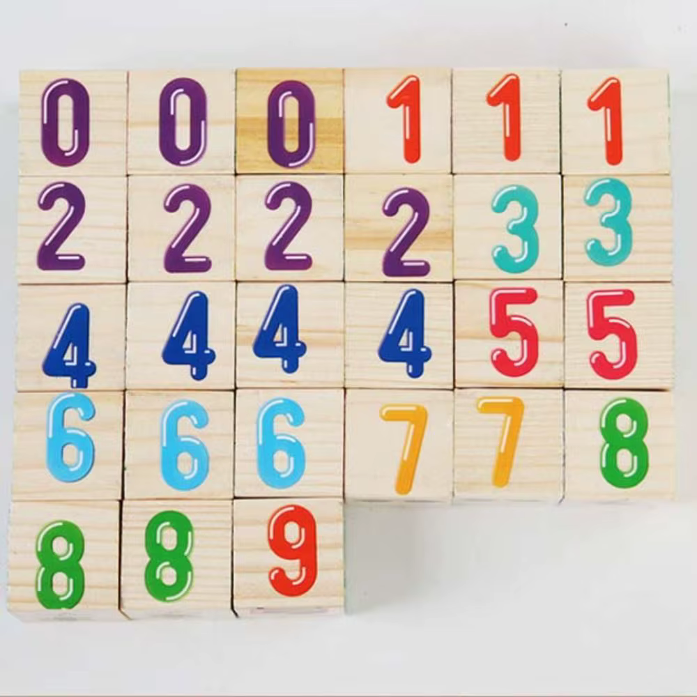 Blocs de construction en bois pour apprentissage Cognitif