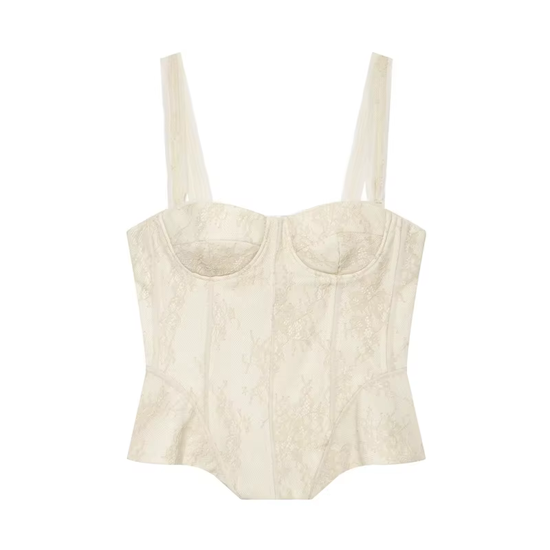 Hauts pour femmes : Corset en dentelle tendance