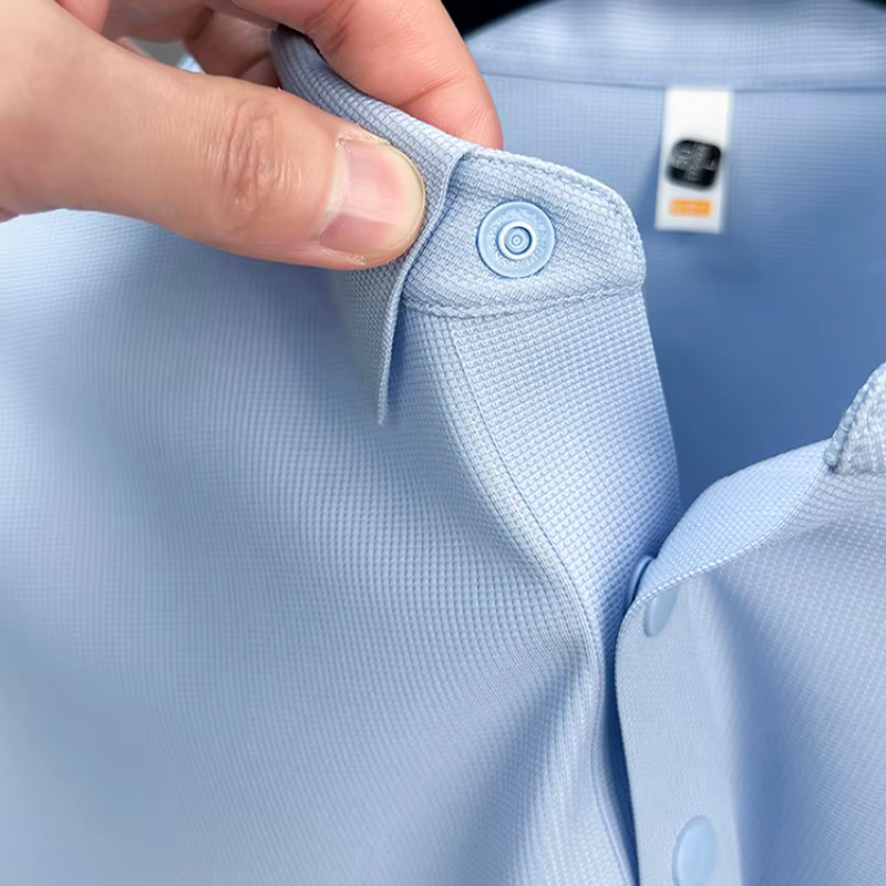 2025 Chemise polo gaufrée sportive pour hommes | Tailles supérieures de Tennis de Golf évacuant l'humidité S-5XL
