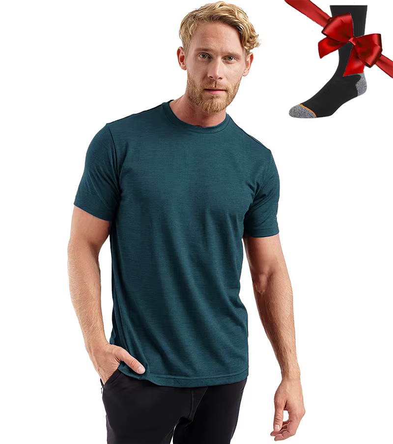 100% laine mérinos super fine t-shirt hommes couche de base chemise