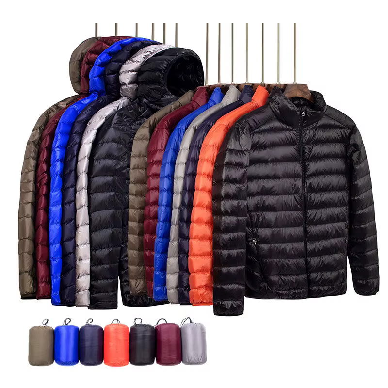 Nouvelle marque automne hiver doudoune légère hommes mode à capuche court grand Ultra-mince léger jeunesse mince manteau