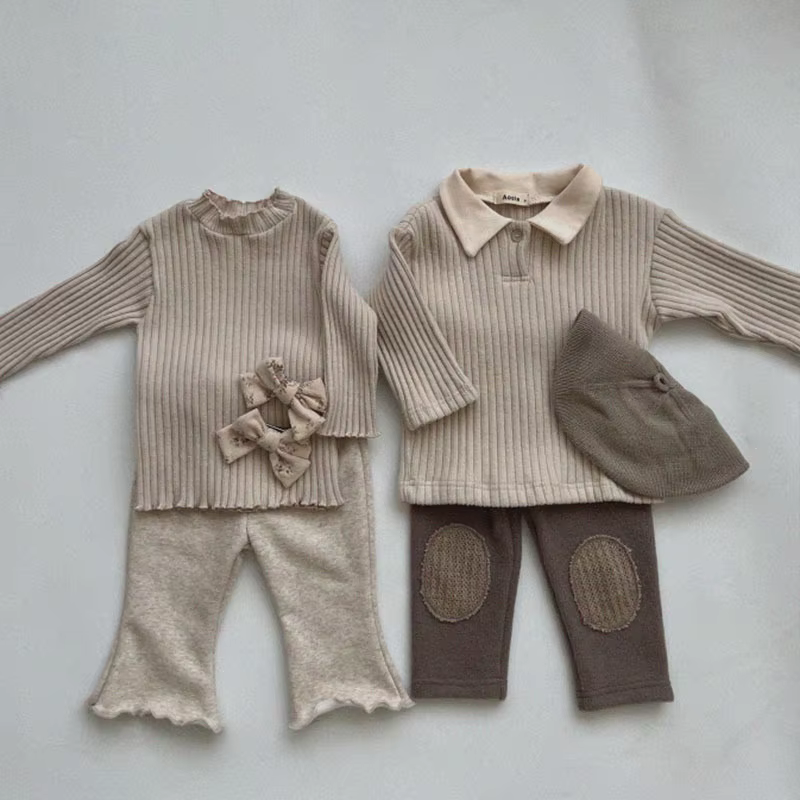 T-shirt manches longues en coton pour bébé garçon et fille