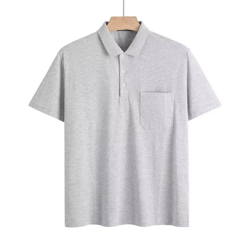 Polo gris pour homme, décontracté