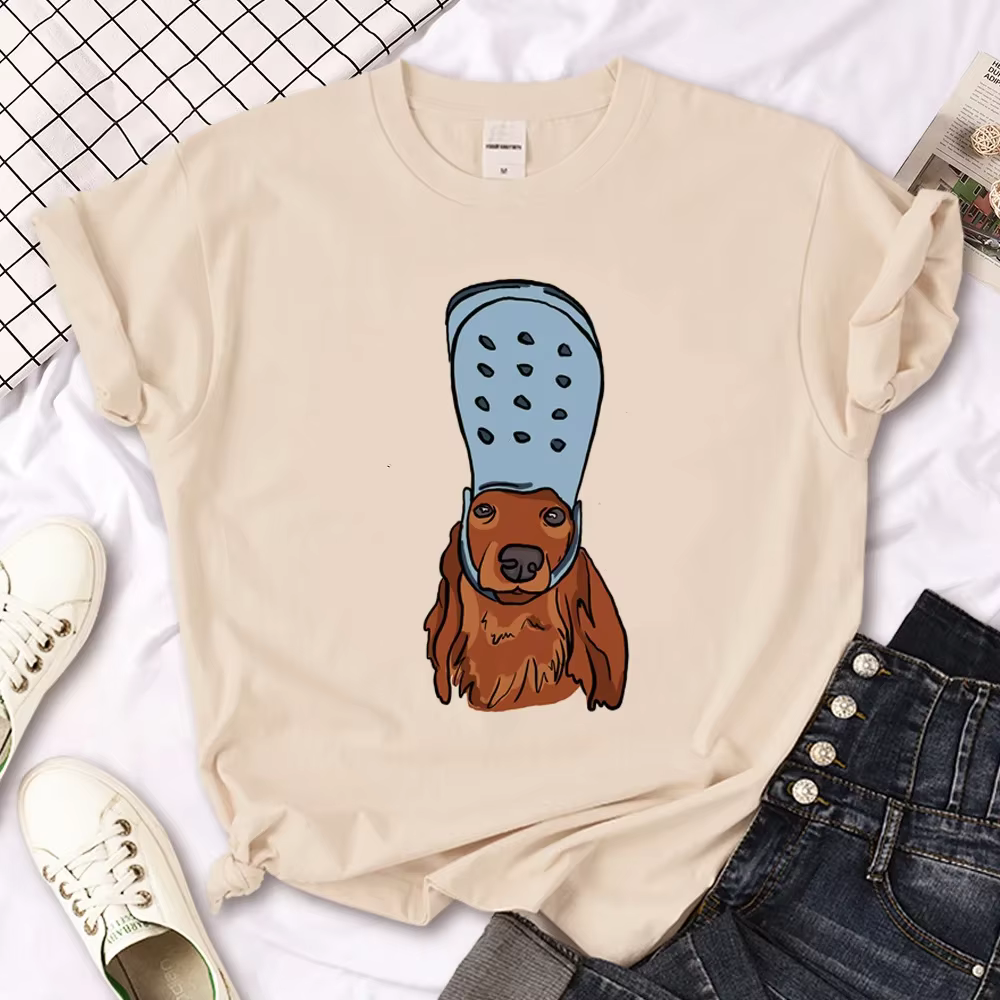 Teckel T-shirts femmes drôle t-shirt femme Streetwear vêtements décontracté hauts