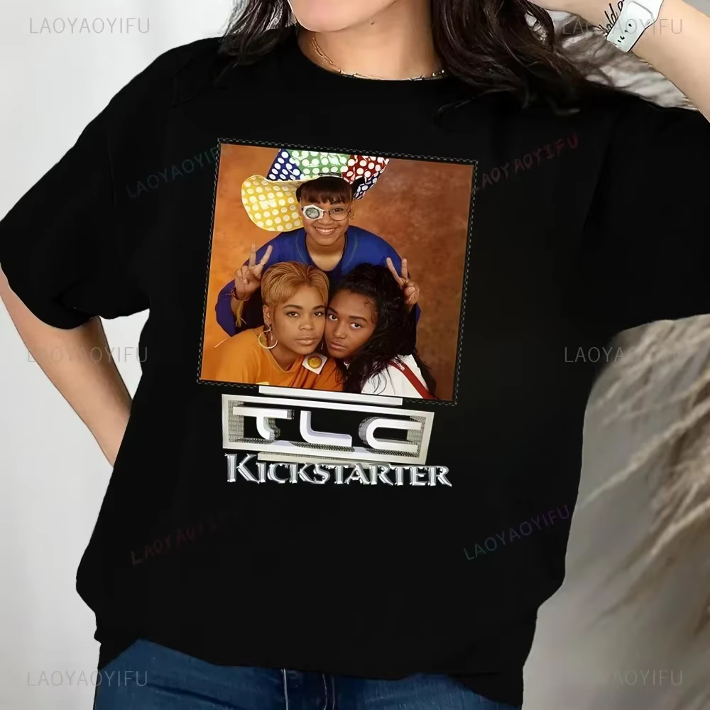 T-shirt imprimé vintage des années 90 du groupe TLC
