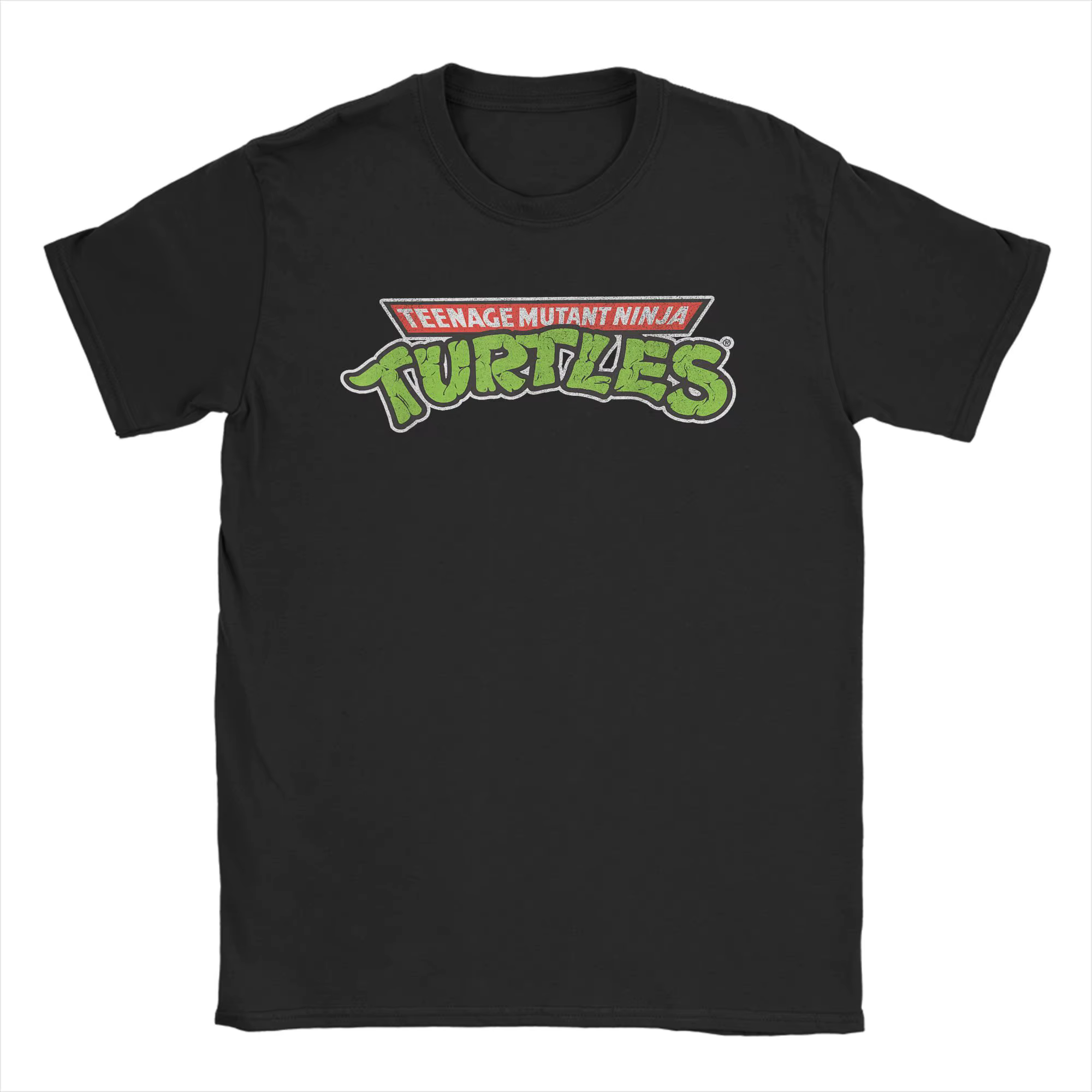 T-shirts Vintage Ninja Turtles avec logo rétro pour hommes, col rond, en pur coton, à manches courtes, vêtements cadeau d'anniversaire