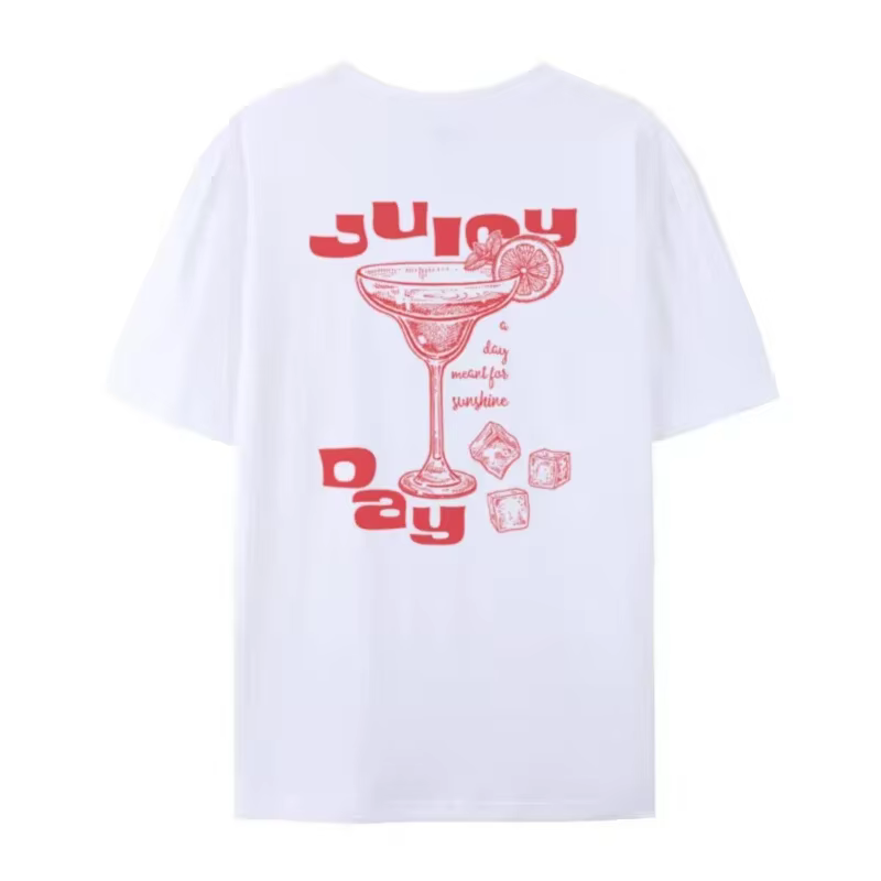 T-Shirt de Cocktail Imprimé au Dos pour Femme