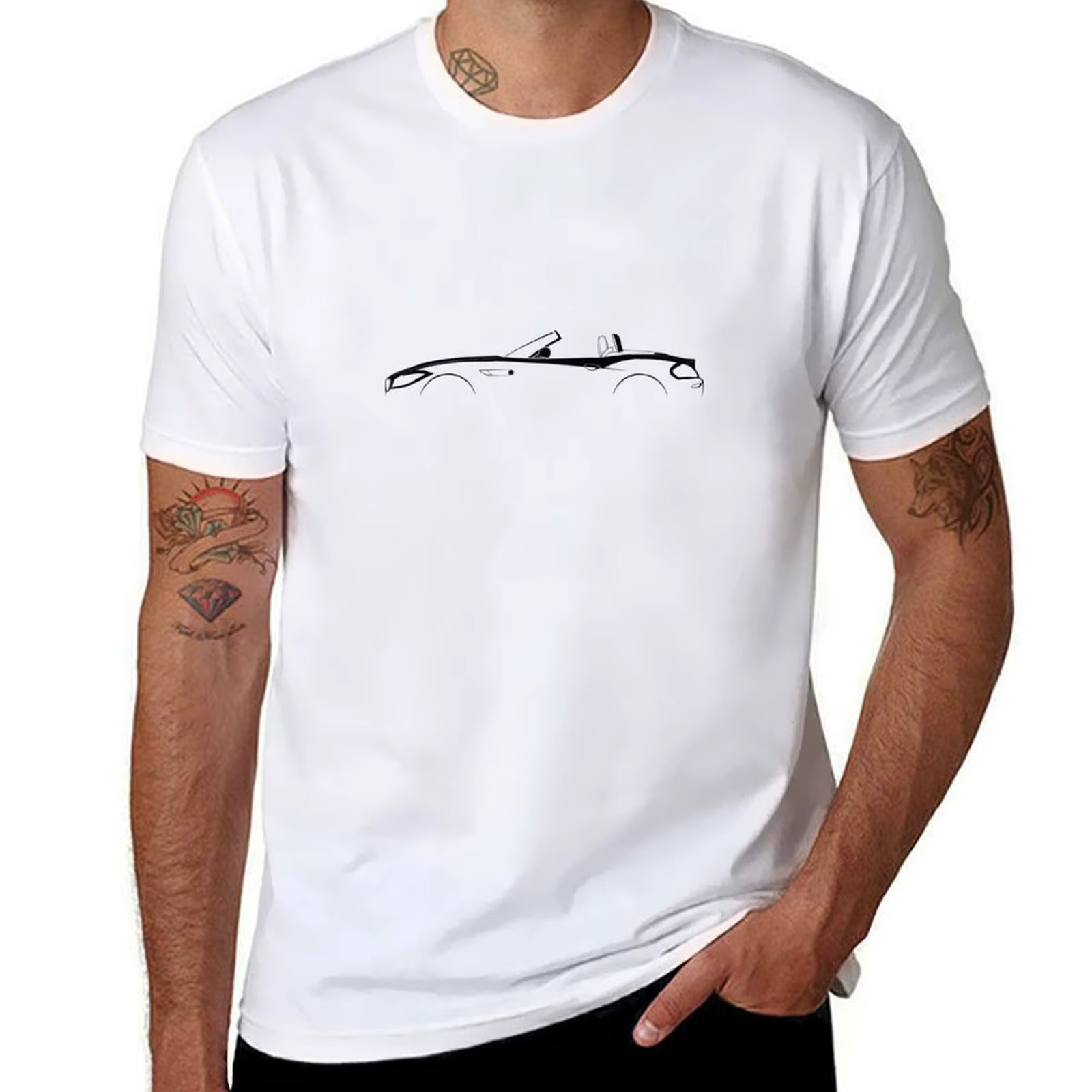 Chemises chemises Z4 homme pour t coton doux homme (E89) T-Shirt imprimé Silhouette t