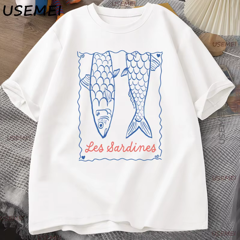 À la mode Sardines T-Shirt esthétique poisson