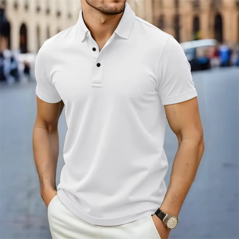 Nouveau Polo Homme 2026 Décontracté et Tendance à Col Simple Manches Courtes – Haut d'Été Confortable