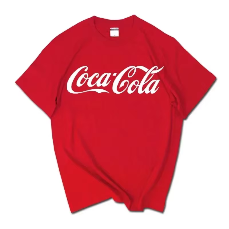T-shirt classique avec logo Coca-Cola imprimé pour hommes et femmes