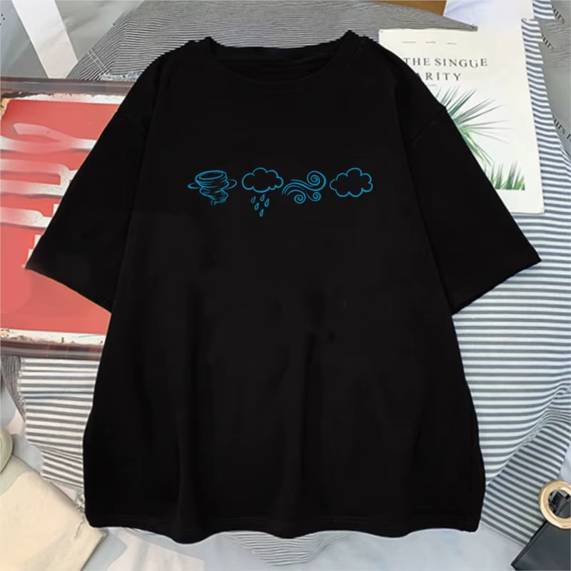 T-shirt à manches courtes Love in The Air pour hommes et femmes