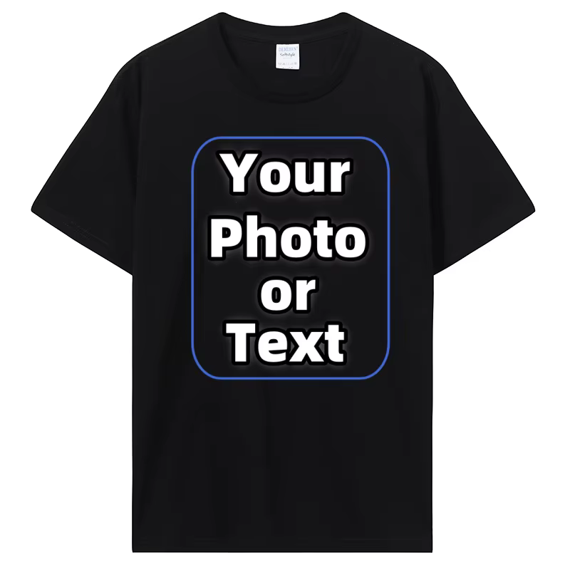 T-shirt personnalisé Faites votre conception Logo Texte Coton